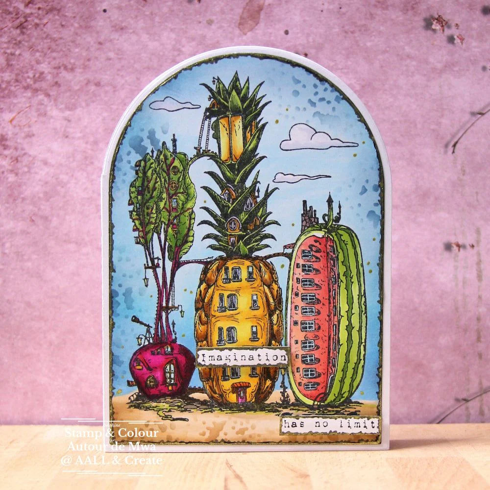 Pineapple Penthouse A6 Clear Stamp Set No. 1086