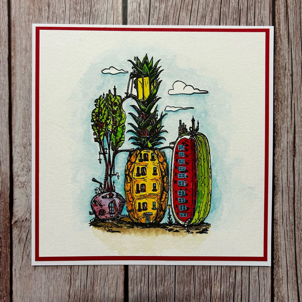 Pineapple Penthouse A6 Clear Stamp Set No. 1086