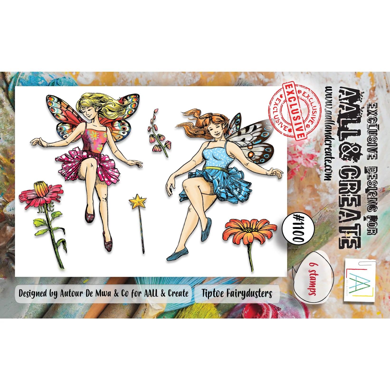 Tiptoe Fairydusters A7 Clear Stamp Set No. 1100