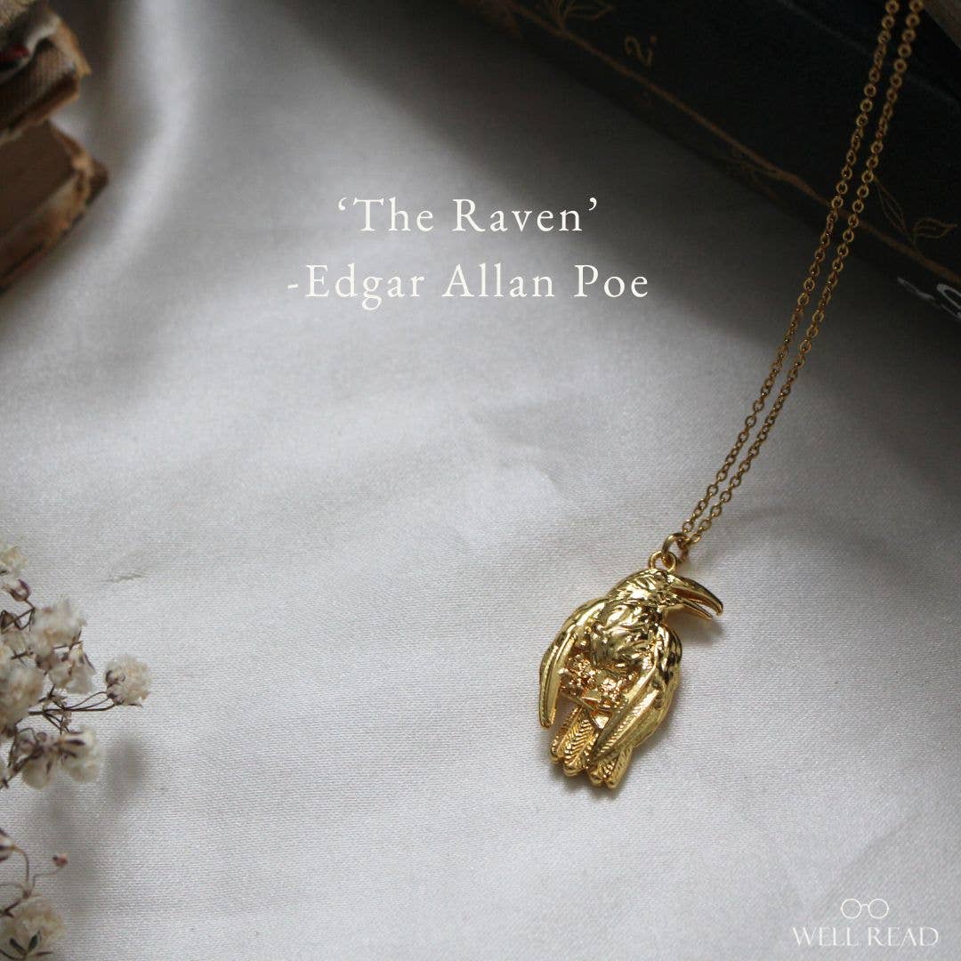 Edgar Allan Poe Raven Pendant Necklace {coming soon}