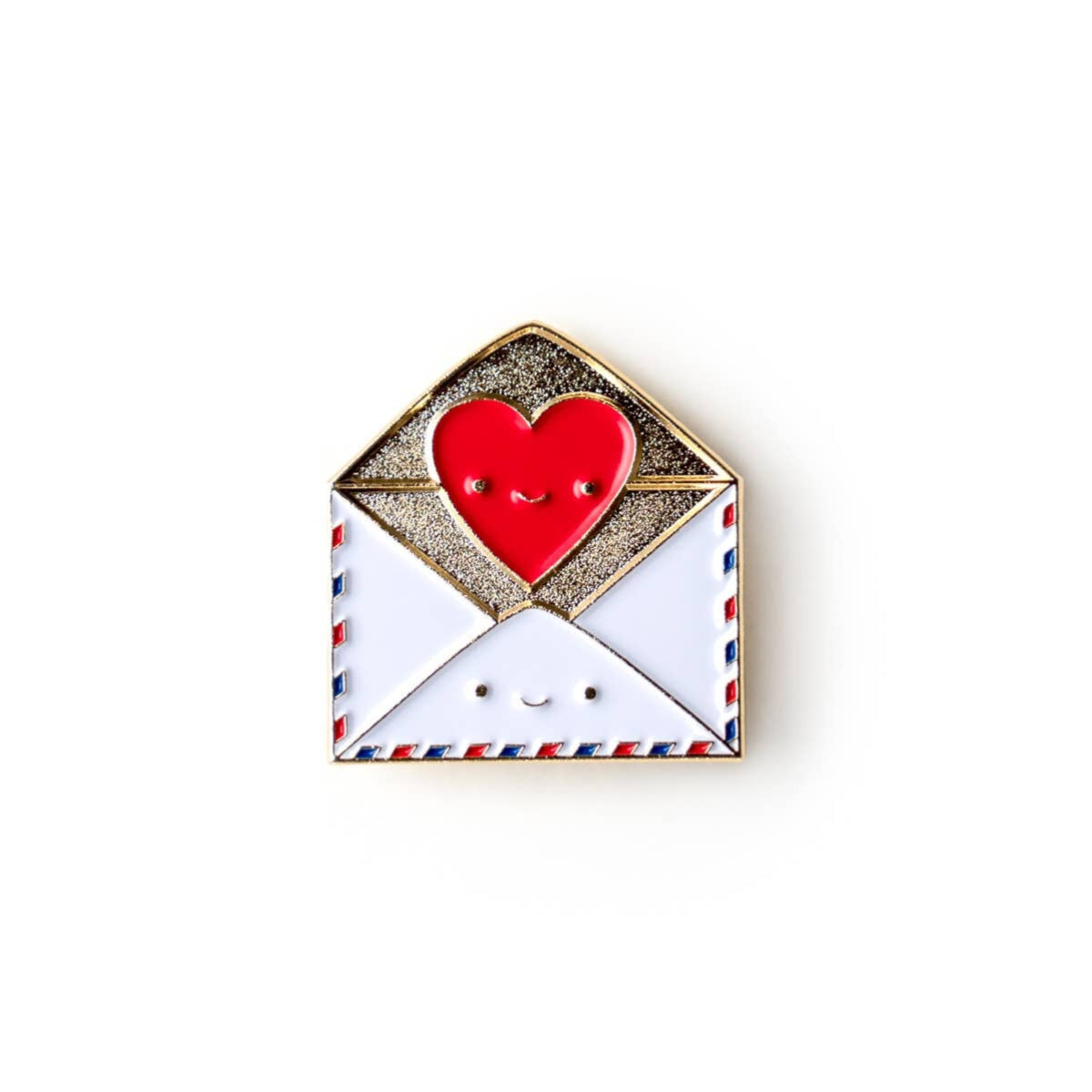 Send Love Snail Mail Envelope with Heart Enamel Pin