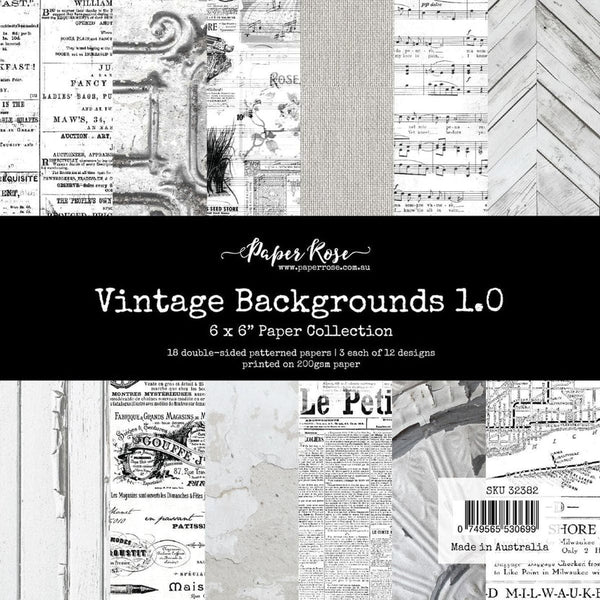 Vintage Backgrounds 1.0 6x6 Paper Collection