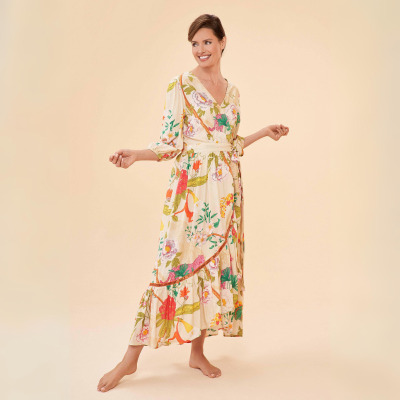 Coconut Tropical Flora & Fauna Dress | Small