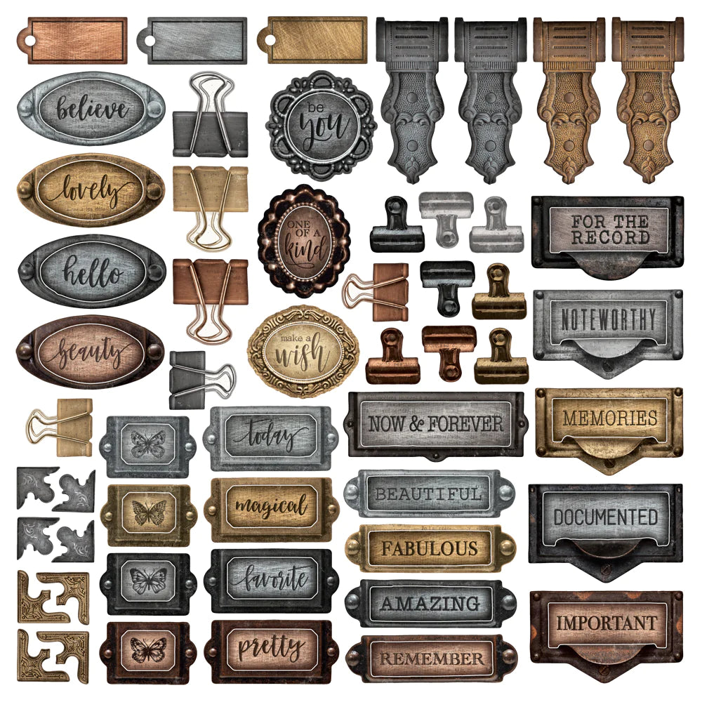 Metal Hardware Chipboard {Simple Vintage Essentials}