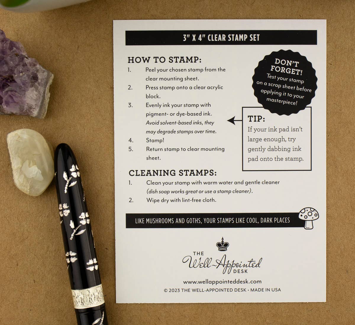 Nibs & Ink 4x6 Clear Stamp Set