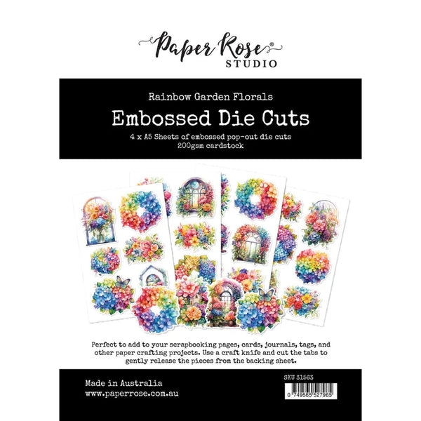 Rainbow Garden Florals Embossed Die Cuts