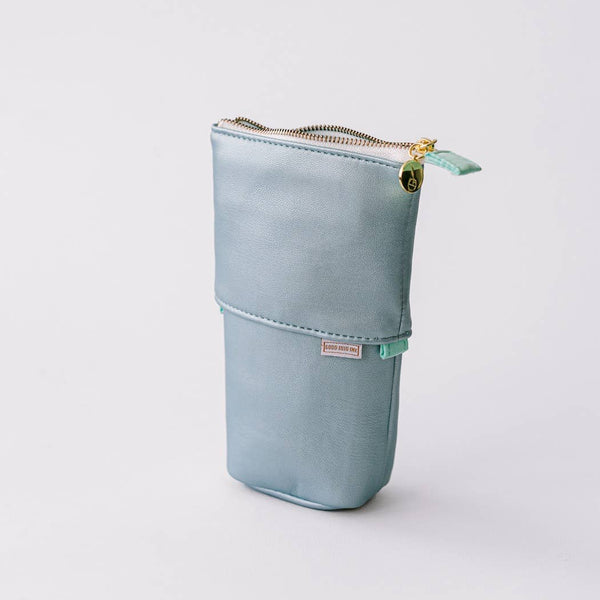 Blue Sky Metallic Luxe Standing Pencil Pouch