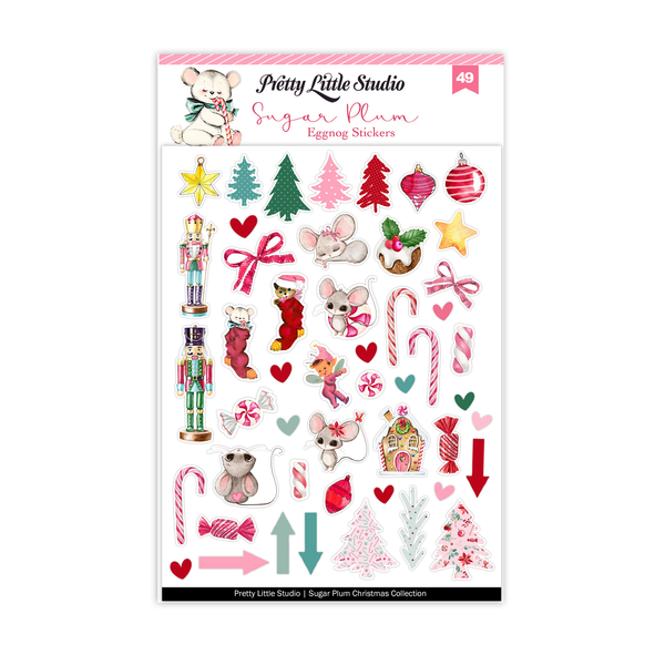 Eggnog Nutcracker Christmas Stickers