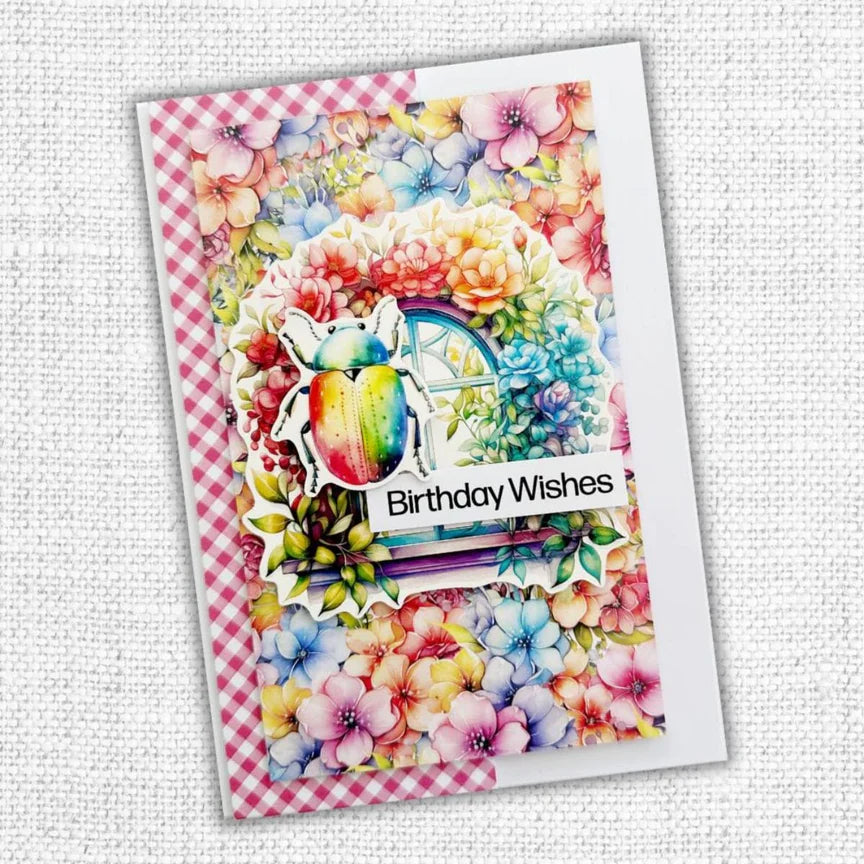 Rainbow Garden Florals Embossed Die Cuts