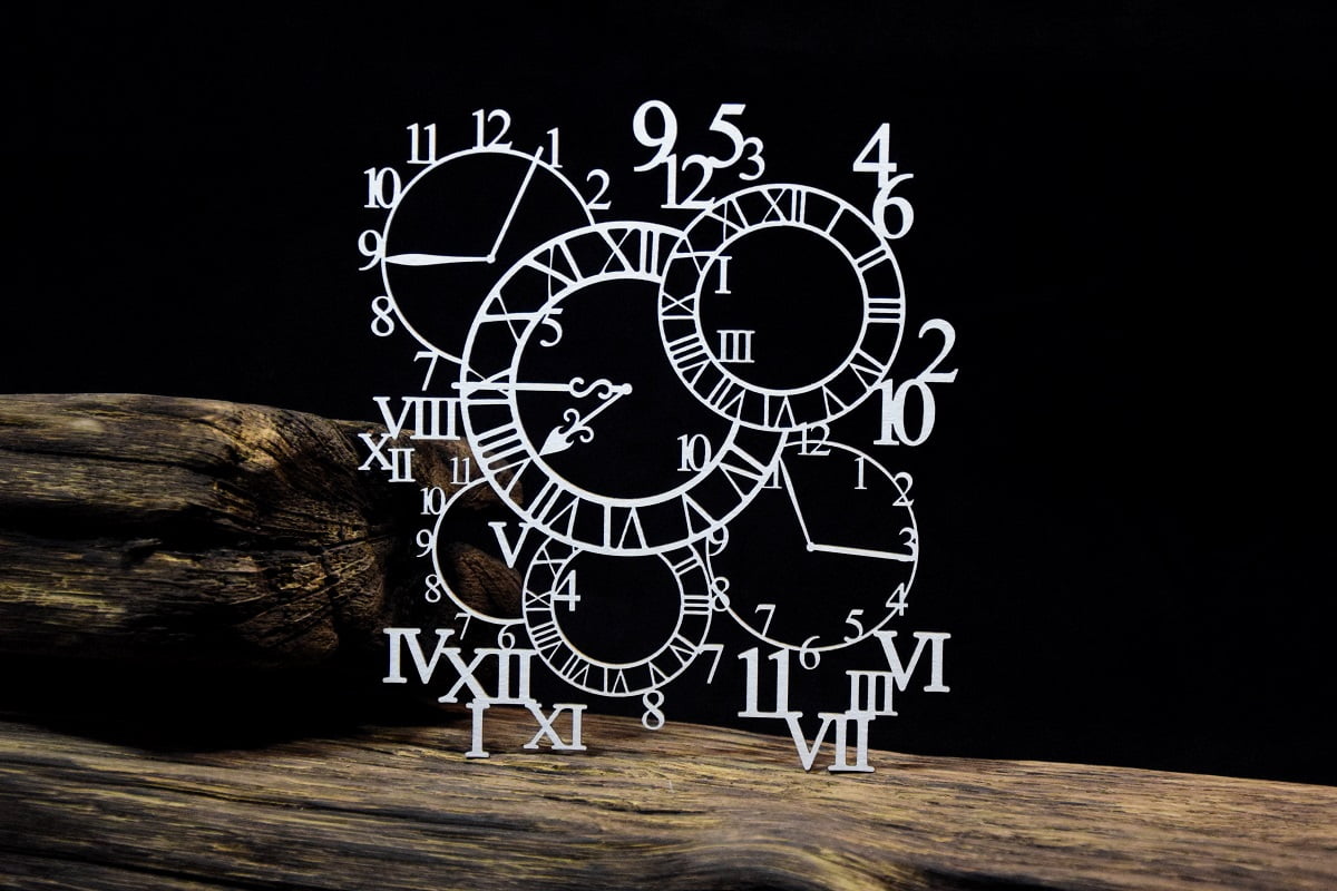 Openwork Clocks Chipboard Background