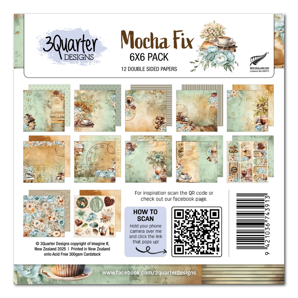 Mocha Fix 6x6 Paper Pack