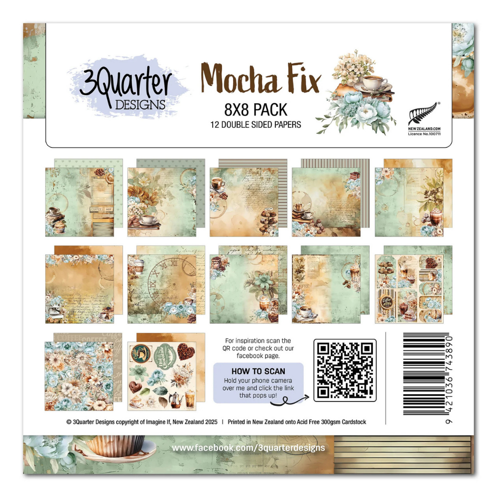 Mocha Fix 8x8 Paper Pack