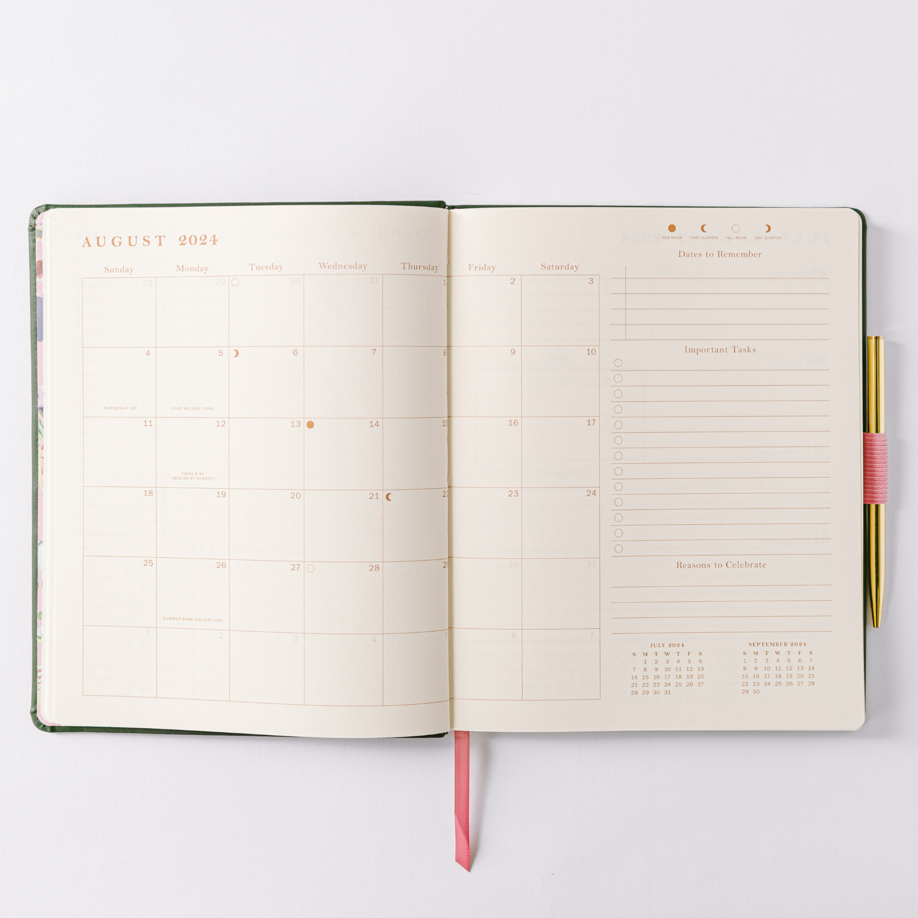 2025 Banner Agenda 17-Month Vegan Leather Bound Planner