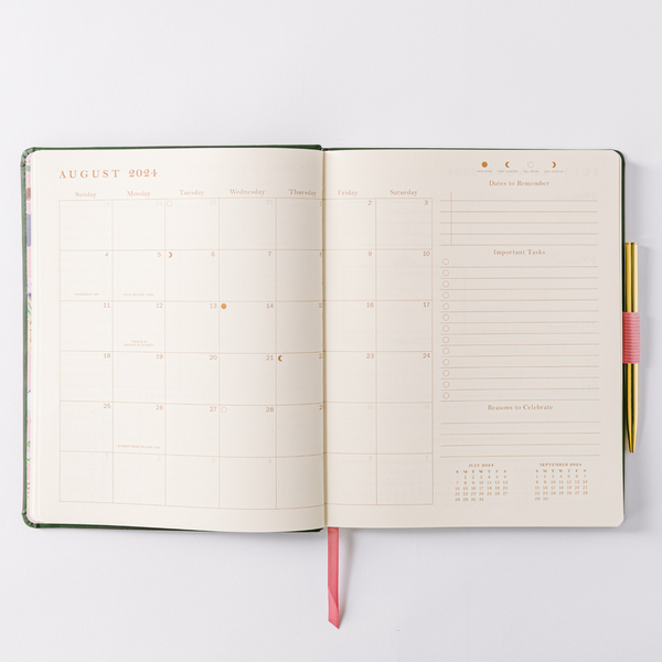 2025 Banner Agenda 17-Month Vegan Leather Bound Planner