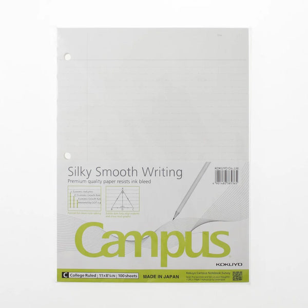 Campus 8.25x11 Loose Leaf Paper | College Ruled | 100 Sheets