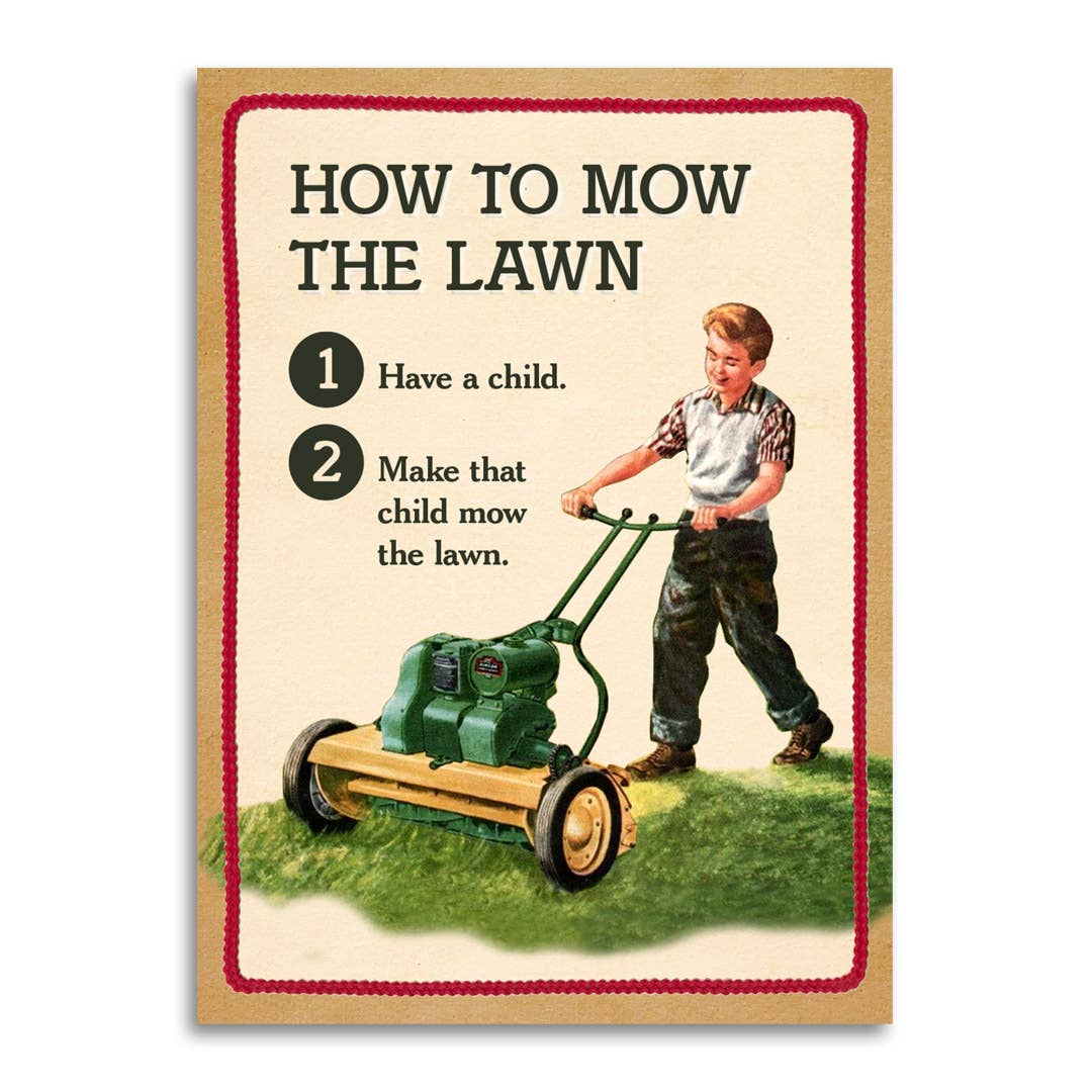 How to Mow the Lawn Card