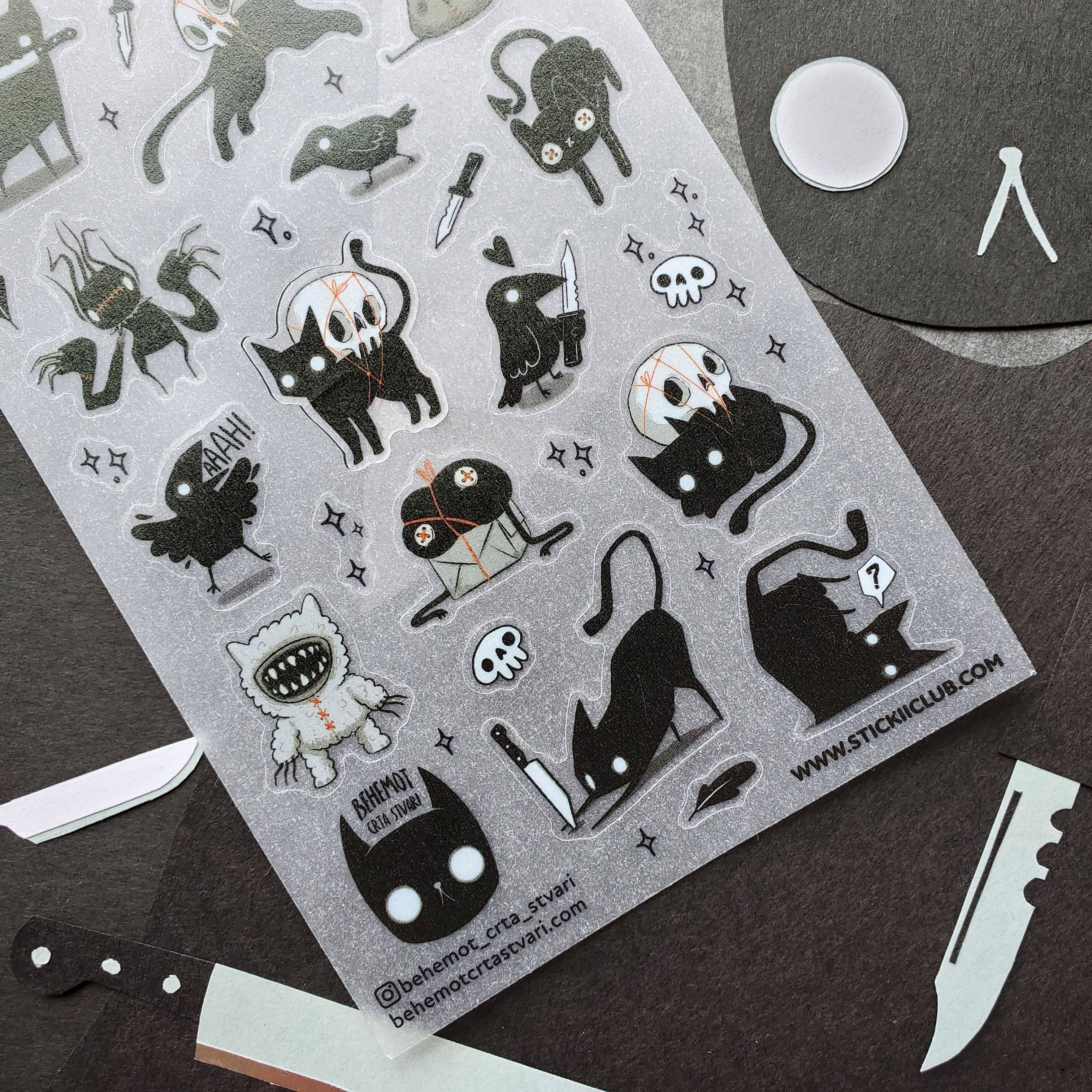 Spooky Feline Fun Sticker Sheet