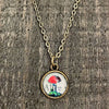 Alice in Wonderland Mushroom Storybook Necklaces