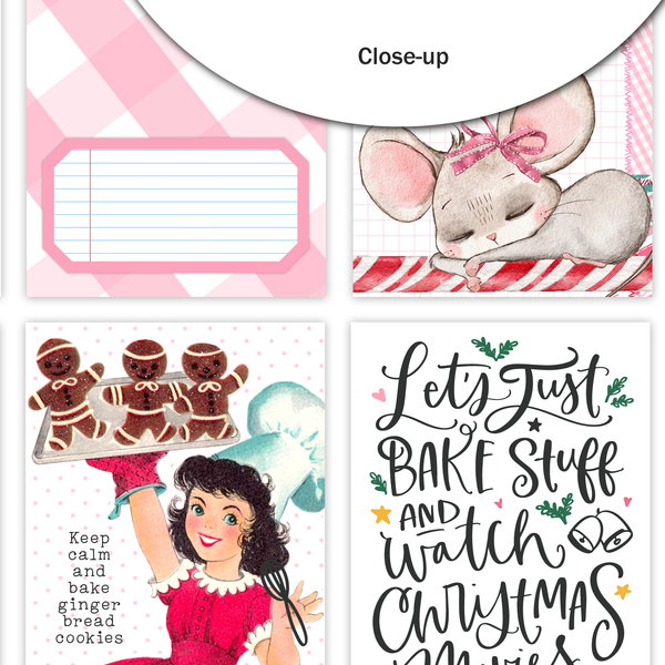 Sugar Plum Gingerbread 3x4 Christmas Pocket Cards