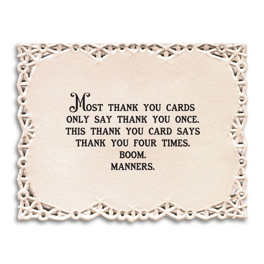 Boom! Manners. Thank You Card