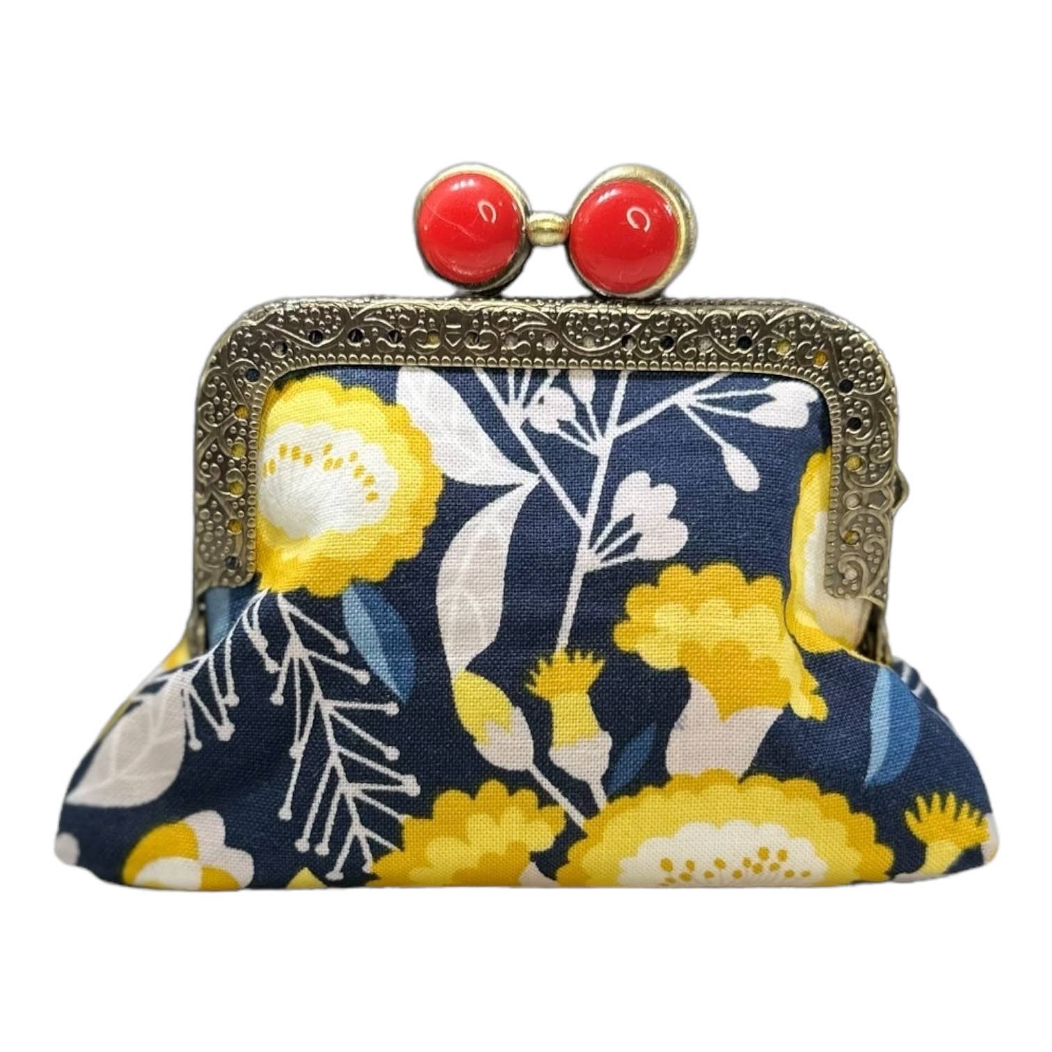 Sunshine Floral & Red Mini Clutch Coin Purse