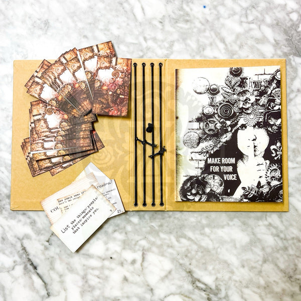 Chipboard Journal Cover + Diary Insert + Inspiration Card Set | Art Daily