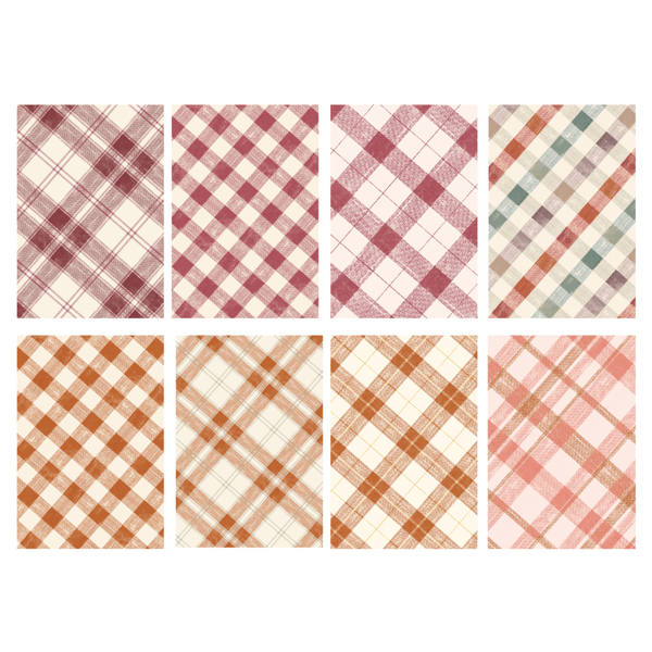 Ginger Snap Plaid 6x9 Single Sided Paper Pack