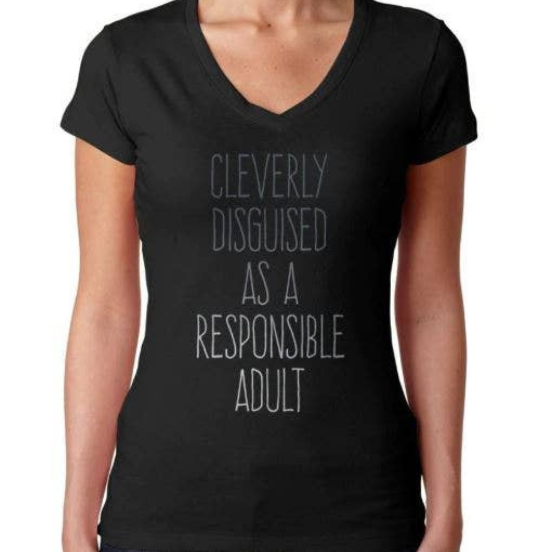 Cleverly Disguised Women's  V-Neck T-Shirt