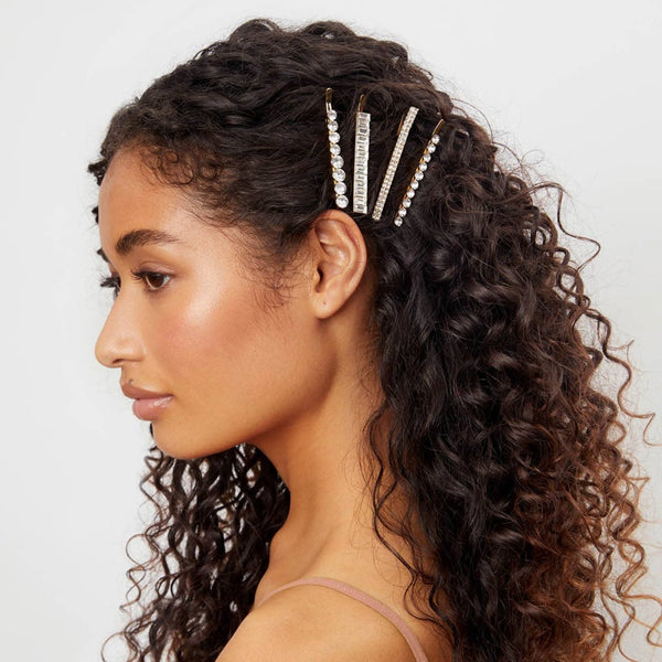 Gold + Rhinestone Bobby Pin Set