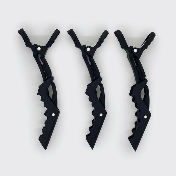 Black No-Slip Crocodile Clip Set