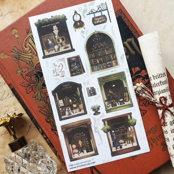 Antique Store Fronts Sticker Sheet