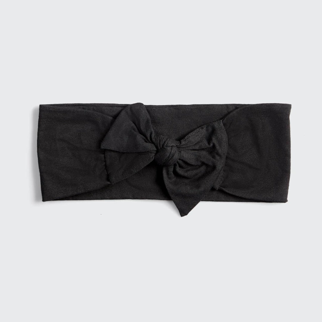 Moss + Black Cotton Adjustable Headband Set