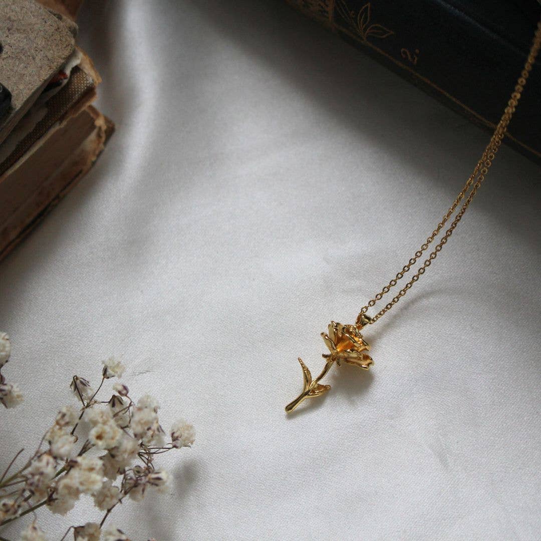 Beauty and the Beast Rose Pendant Necklace {coming soon}