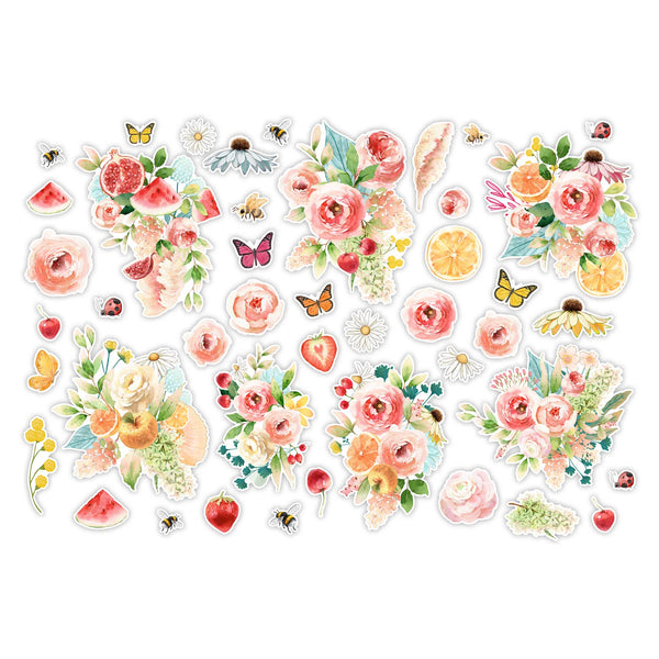 Apple Blossom Florals Die-Cut Ephemera