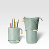 Seafoam Green Metallic Luxe Standing Pencil Pouch