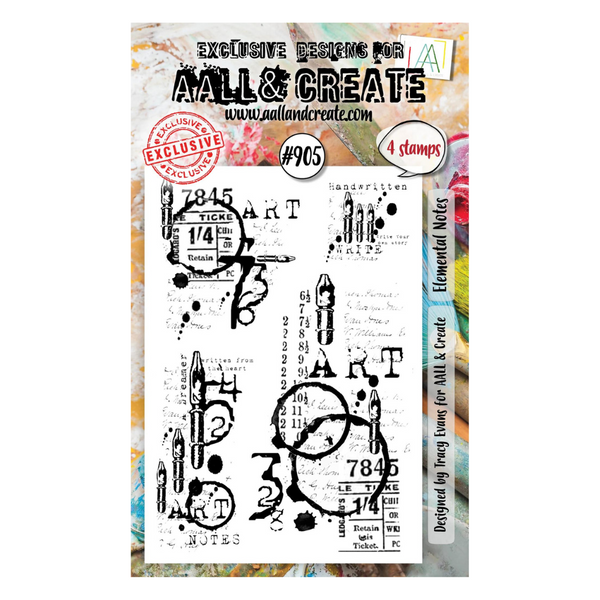 Elemental Notes A6 Clear Stamp Set No. 905