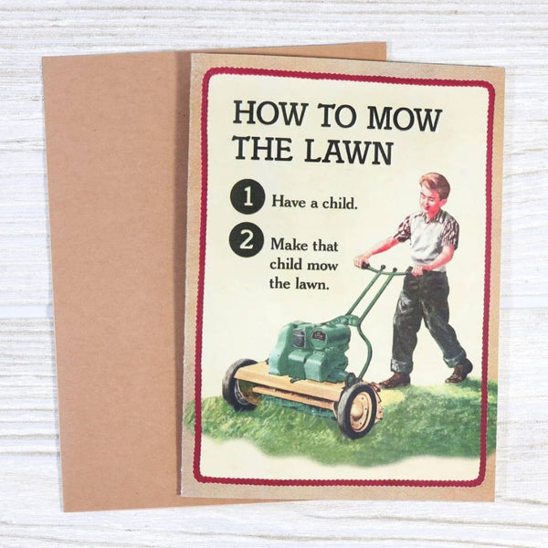 How to Mow the Lawn Card