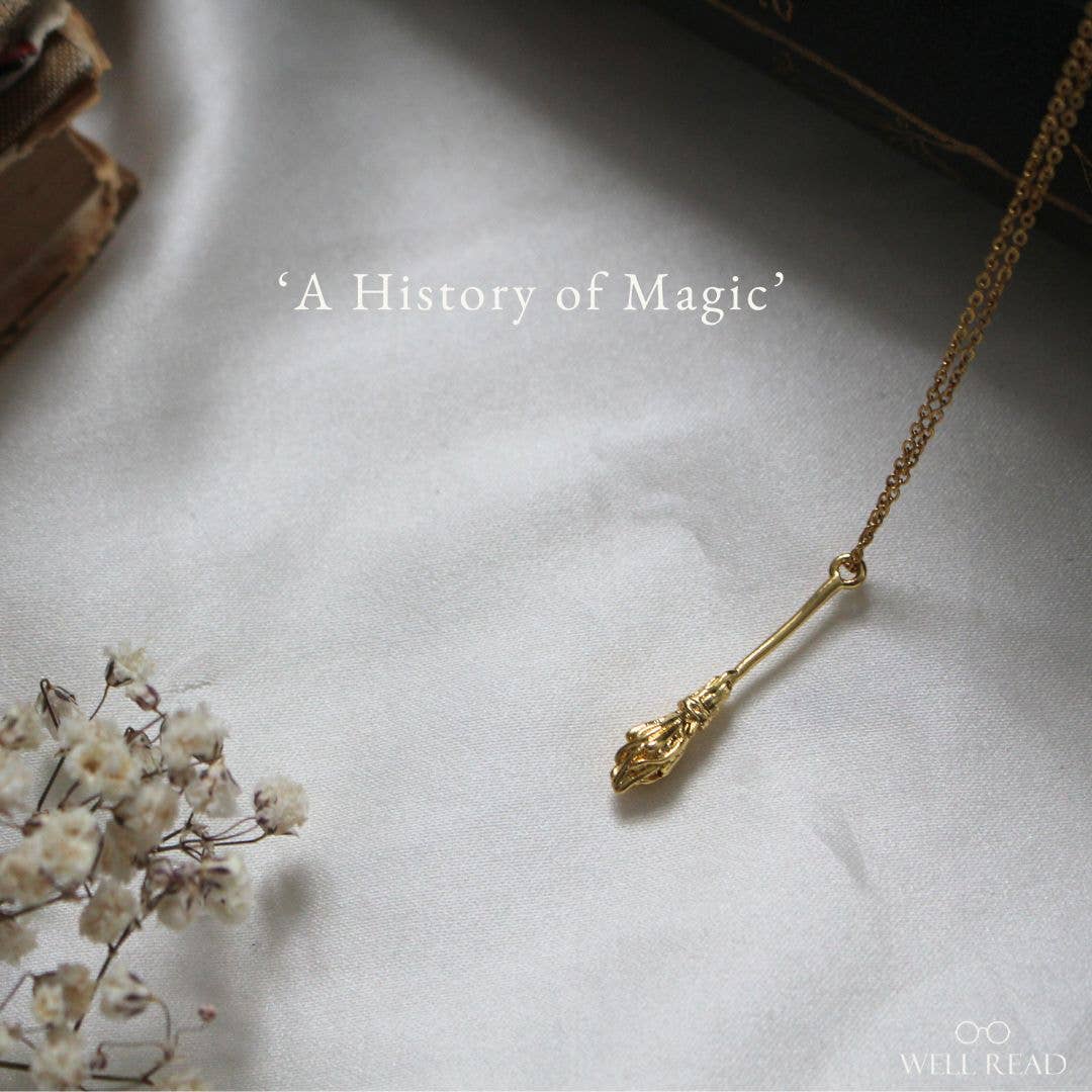 The History of Magic Broomstick Pendant Necklace {coming soon}