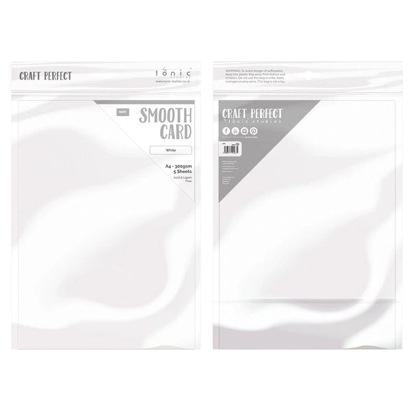 White Smooth A4 Cardstock 5pk