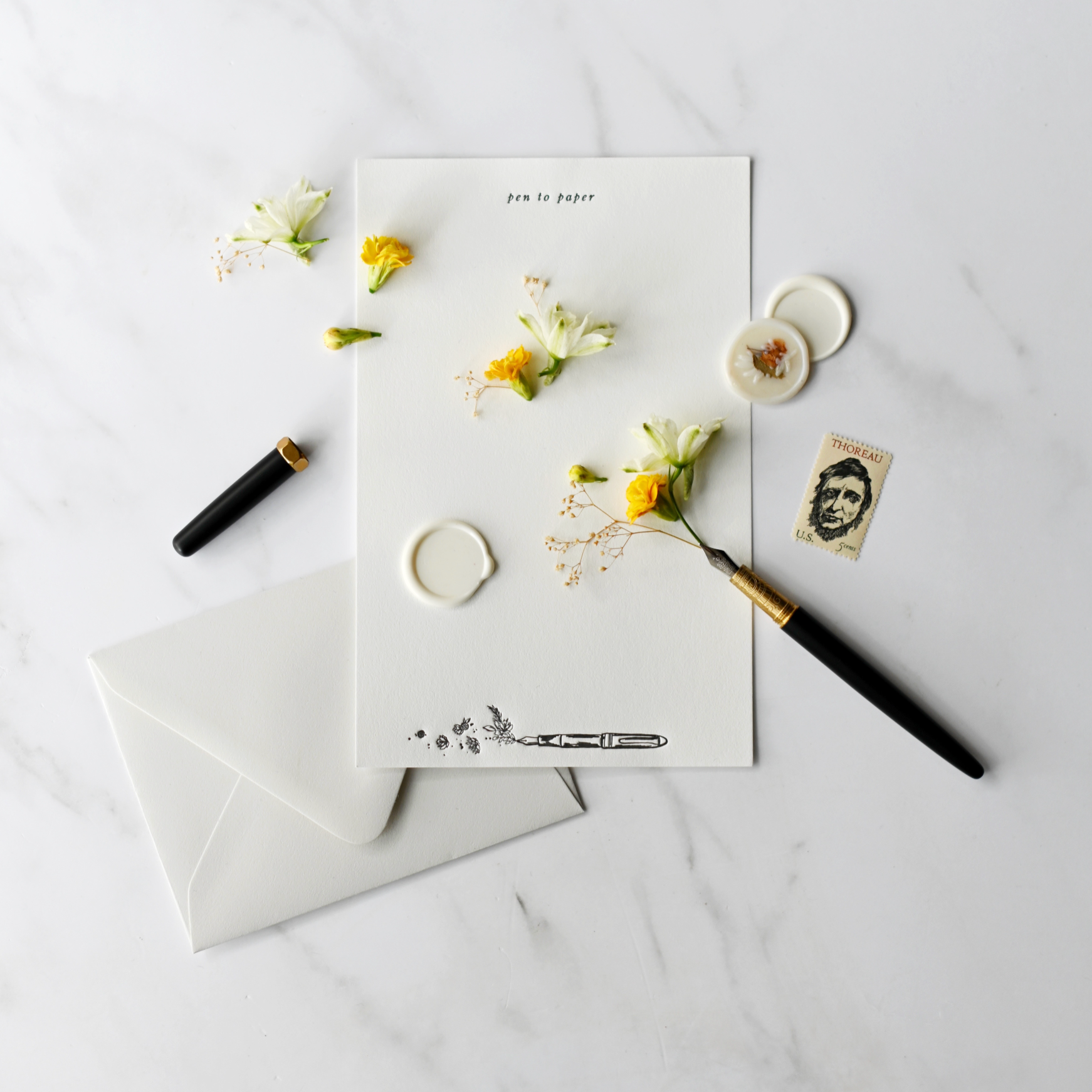 Pen to Paper Letterpress Letter Writing Kit