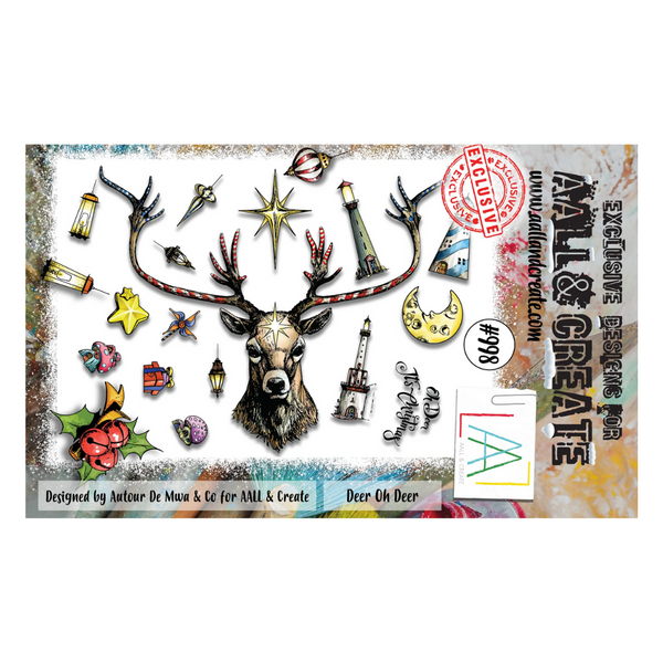 Deer Oh Deer A5 Clear Stamp Set No. 998 | Christmas