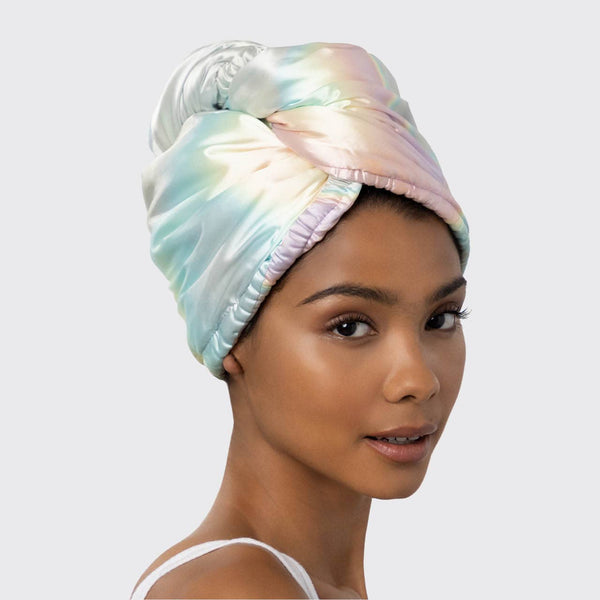 Aura Satin-Wrapped Hair Towel