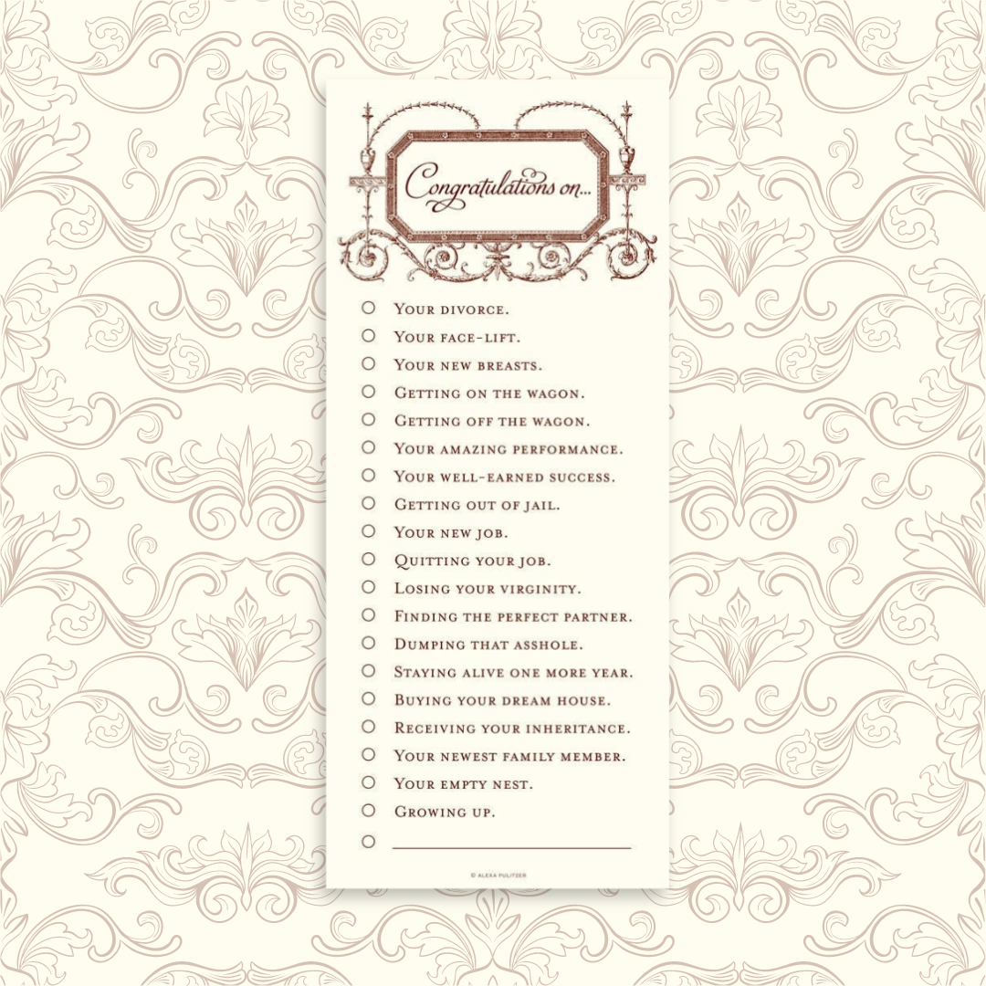 Congratulations Checklist Long Pad