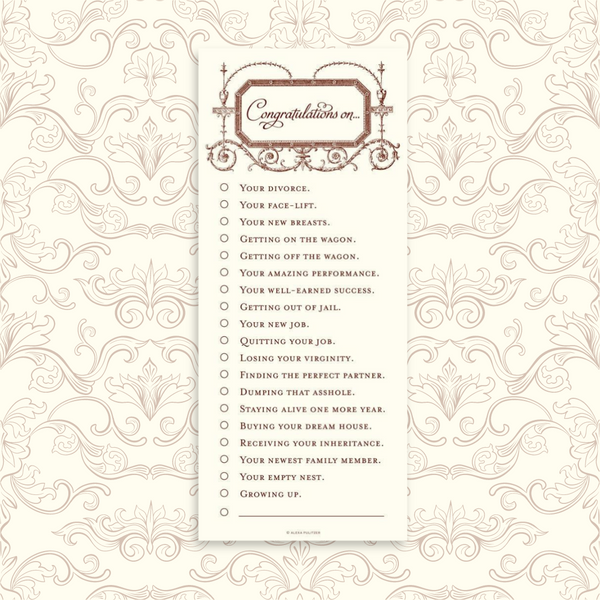 Congratulations Checklist Long Pad