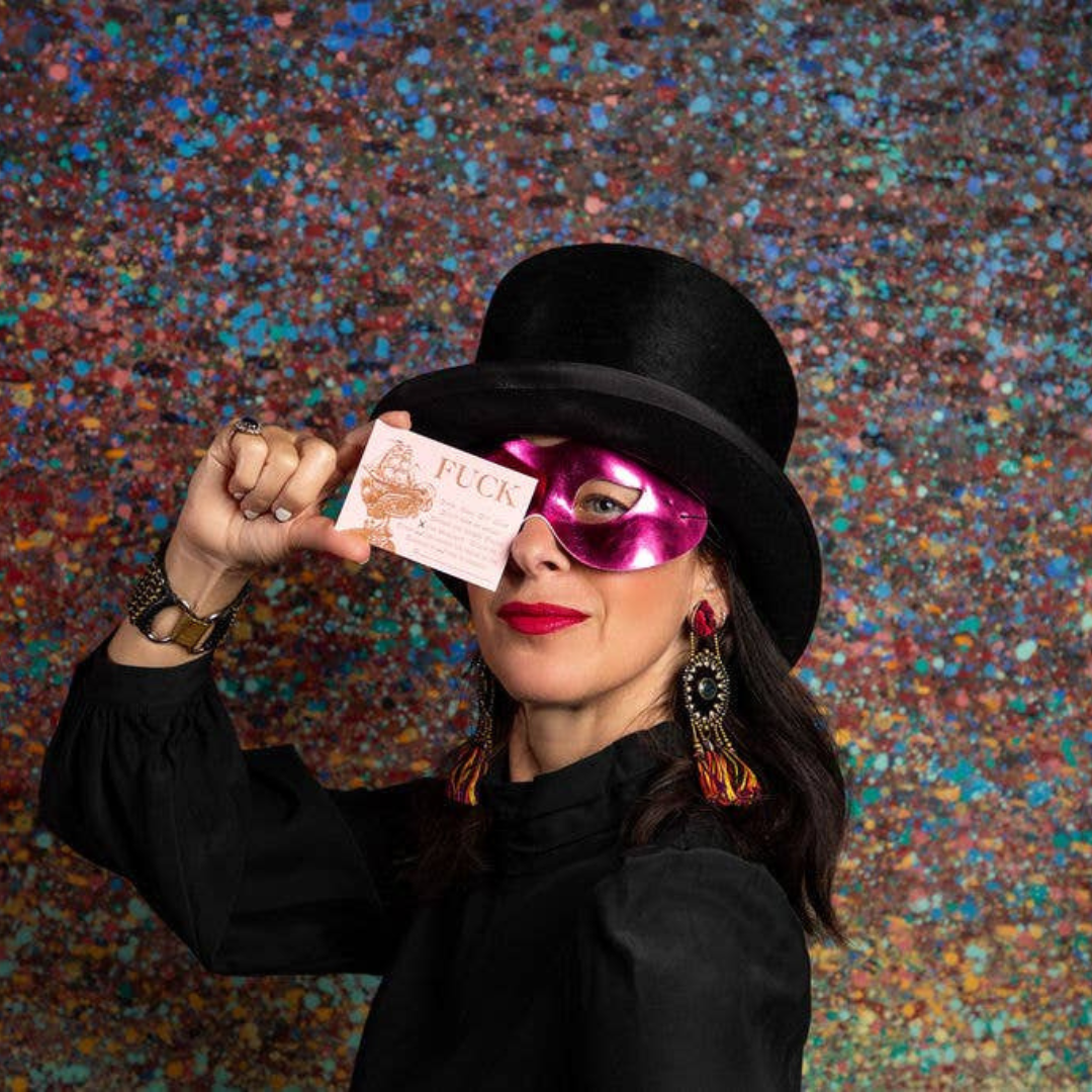 F*ck Venetian Carnival Masked Lady Calling Cards