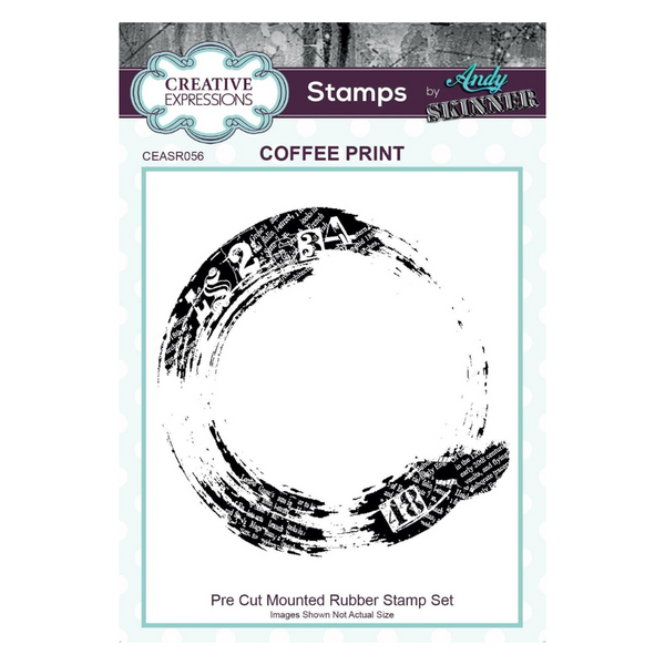Coffee Print 3x3 Rubber Stamp | Andy Skinner