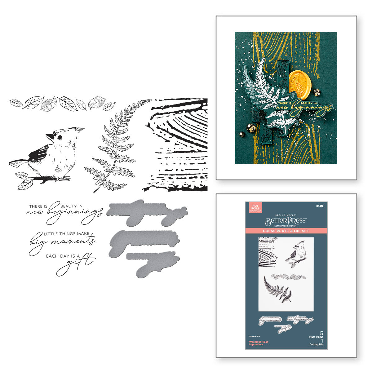 Woodland Tales Impressions Press Plate + Die Set {preorder: eta 10/23}