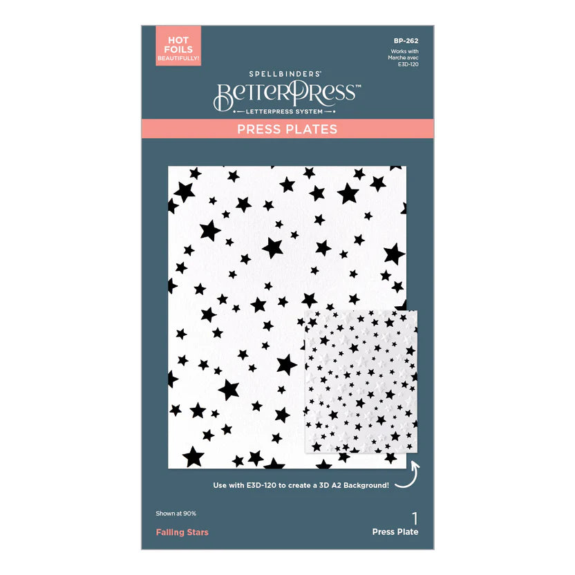 Wishing and Falling Stars 3D Embossing Folder + BetterPress Bundle