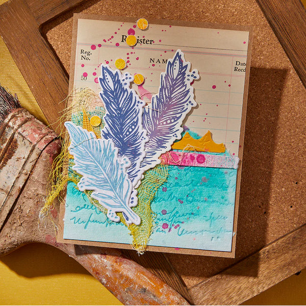 Feather Dream Betterpress Plates + Die Set | Dina Wakley