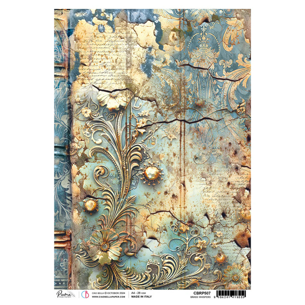 Brass Whispers A4 Decoupage Rice Paper